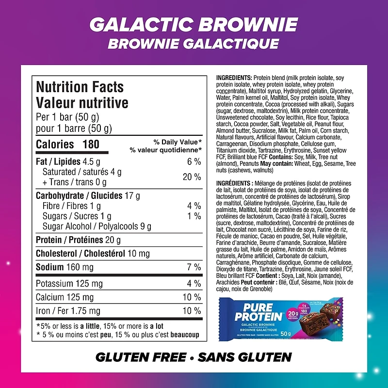Galactic Brownie Bar 6 Bars x 50 g