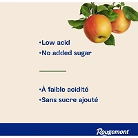Jus de pomme doux sans sucre ajouté à faible acidité