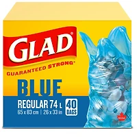 Blue Recycling Bags - Regular 74 Litres