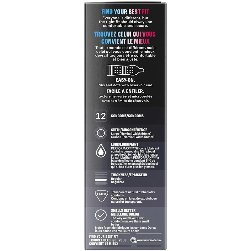 Condoms Durex Orgasme Mutuel nervurés