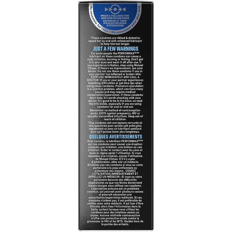 Durex Mutual Climax Condoms, Ribbed and Dotted with Delay Gel