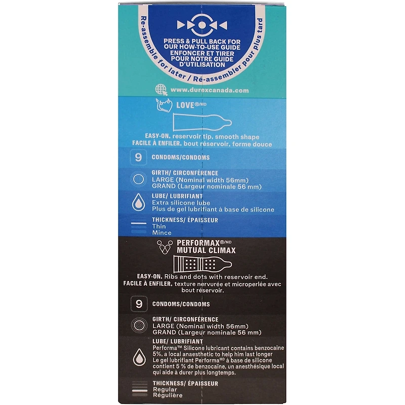 Paquet économique de condoms Durex Pleasure Mix