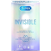 Condoms Durex Invisible extraminces et extralubrifiés