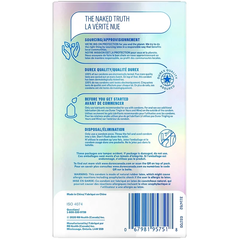 Condoms Durex Invisible extraminces et extralubrifiés