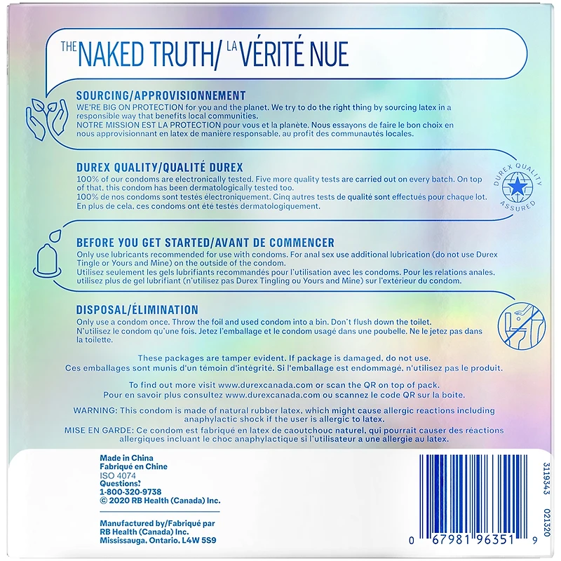 Durex Invisible Extra Thin, Extra Sensitive Condoms