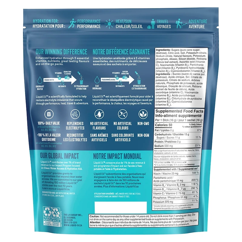 Liquid IV Electrolyte Drink Mix Passion Fruit CT