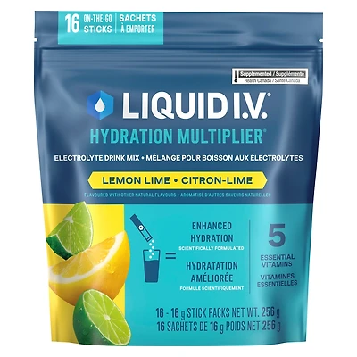 Liquid IV Electrolyte Drink Mix Lemon Lime 16 CT