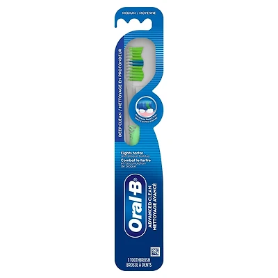 Brosse à dents Oral-B Nettoyage avancé, soies à couleur changeante, moyenne, 1 unité
