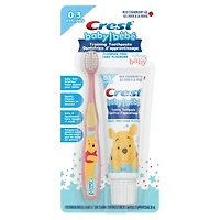 Trousse de dentifrice d’apprentissage sans fluorure mettant en vedette Winnie l’Ourson de Disney, Gel doux à la fraise et 1 brosse à dents