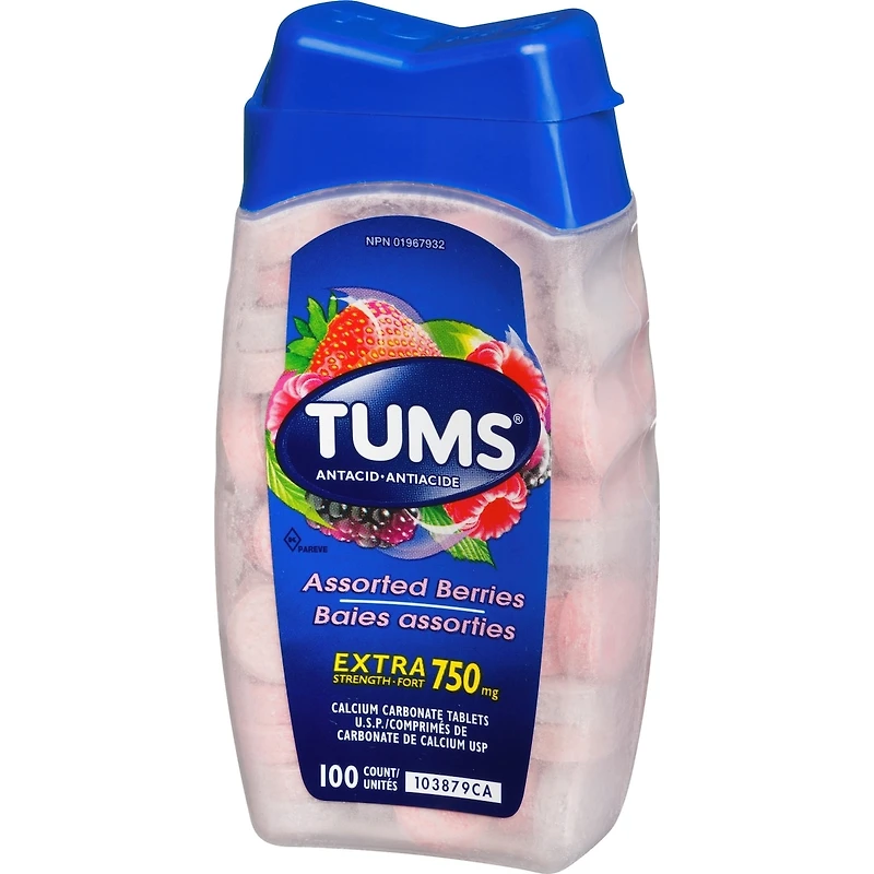 Tums Extra Strength Assorted Berry 100 count