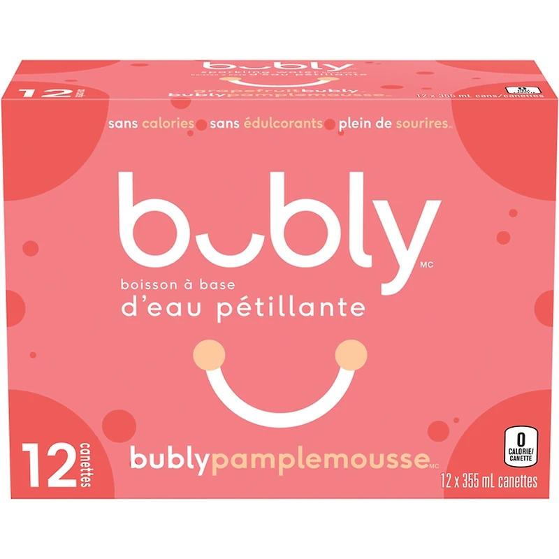 Bubly eau pétillante pamplemousse