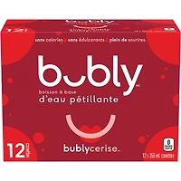 Eau pétillante Bubly, cerise
