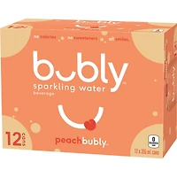 Boisson à base d’eau pétillante bubly pêche