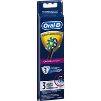 Brossettes de rechange Oral-B CrossAction pour brosse à dents électrique, noires, 3 unités