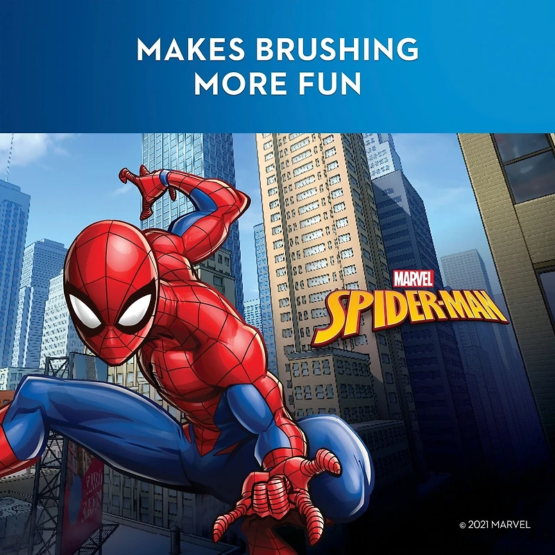 Kids Electric Toothbrush featuring Marvel's Spiderman, for Kids 3+