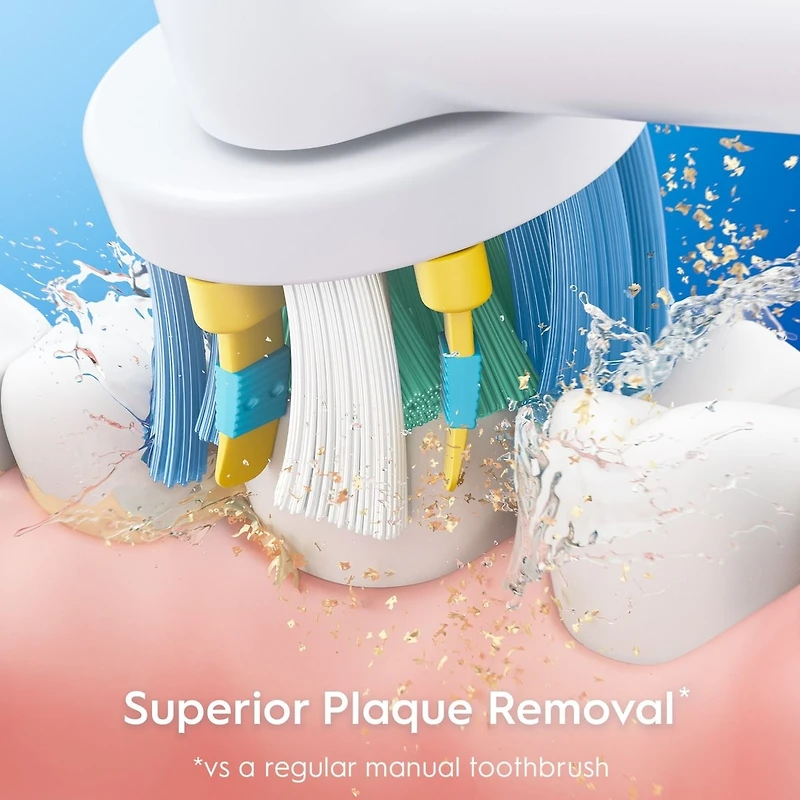 Oral-B Pro 300 Floss Action Vitality Electric Toothbrush with 1 Brush Head, Rechargeable, White