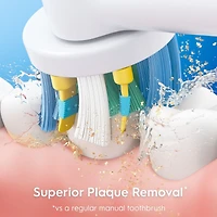 Oral-B Pro 300 Floss Action Vitality Electric Toothbrush with 1 Brush Head, Rechargeable, White