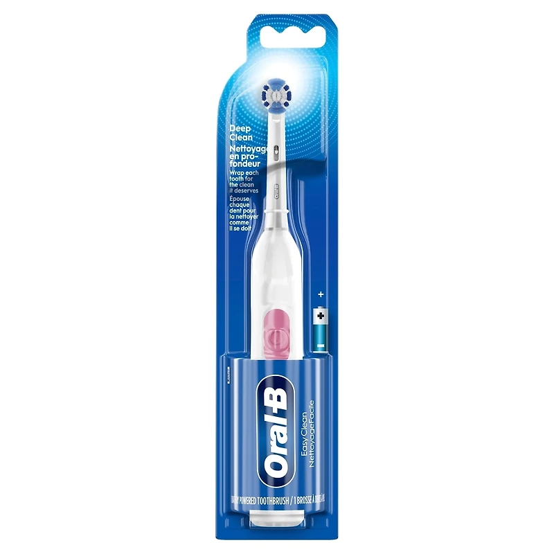 Oral-B Revolution Battery Toothbrush with 1 Brush Head, White, Batteries Included