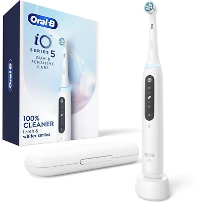 Oral-B iO Series 5 Gum & Sensitivite Care Electric Toothbrush with (1) Brush Head, Rechargeable, White