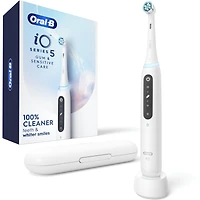 Brosse à dents électrique iO Series 5 Gencives et soin des dents sensibles avec (1) brossette, rechargeable, blanc