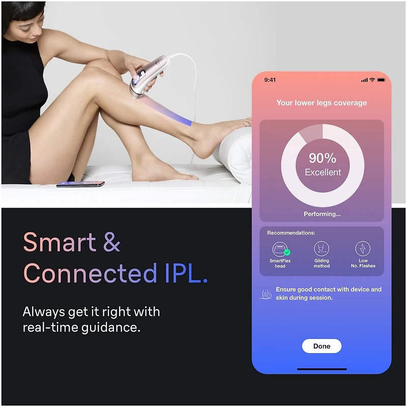 IPL Skin i-expert Laser Hair Removal at Home, Permanent Hair Reduction for Women and Men, Holiday Gifts with Free App, Vanity Case, Razor, 3 Smart Heads, Alter for Laser Hair Removal, PL7243