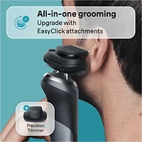 Rasoir électrique Braun pour hommes, Series 7 7171cc, peau sèche & mouillée, modes de rasage turbo et en douceur, rasoir à grille étanche, conçu en Allemagne, centre SmartCare Clean & Charge, inclus, avec tondeuse de précision, gris cosmique