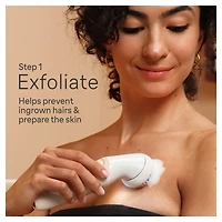 Silk-épil 9 Flex SkinSpa Epilator, 360 Flex and Pivoting Head, Wet and Dry, Includes Shaver Head, Trimmer Comb, Massage Pad, Exfoliation Brush and BodyTrimmer, SES9-481 3D
