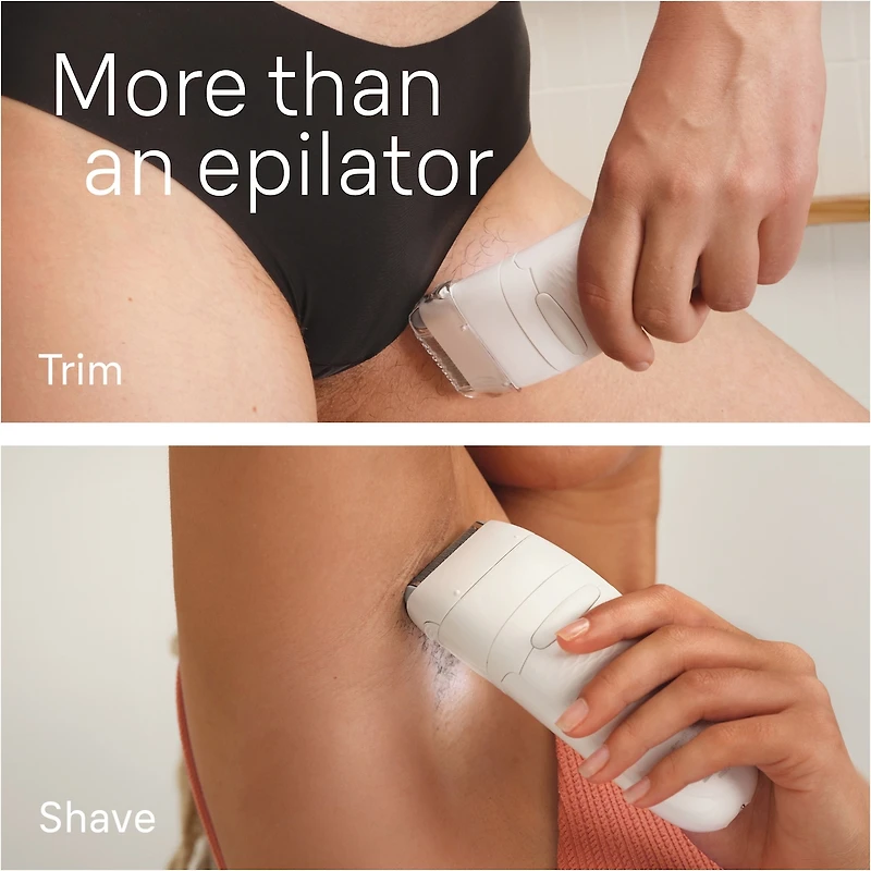 Braun Silk-épil 7 Epilator, Wet and Dry, Wide Head, Includes Shaver Head and Trimmer Comb, SE7-041, Silver