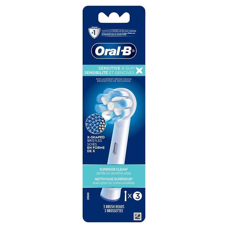 Sensitive & Gum X X-Filament Replacement Brush Heads, 3 Count