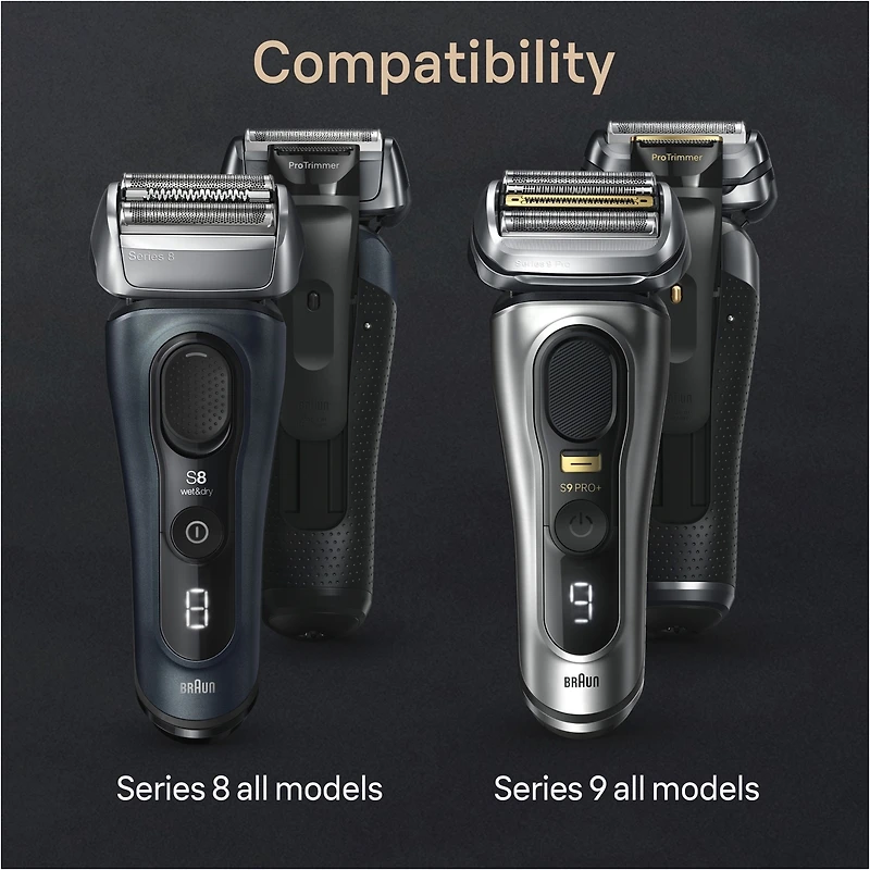 Étui de recharge Braun, compatible avec les rasoirs électriques Braun Series 8 et 9, pour une durée d’utilisation allant jusqu’à 6 semaines