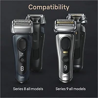 Étui de recharge Braun, compatible avec les rasoirs électriques Braun Series 8 et 9, pour une durée d’utilisation allant jusqu’à 6 semaines