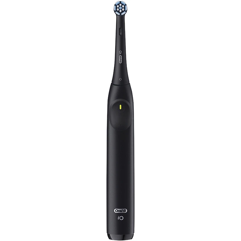 Brosse à dents électrique rechargeable iO Série 2, noir minuit avec 1 brossette soins doux – Capteur automatique de pression pour protéger les gencives – 3 modes – Minuterie de 2 minutes