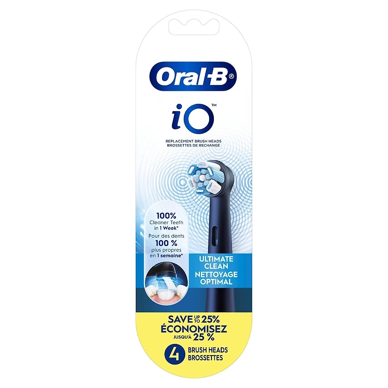 Brossettes de rechange iO Nettoyage optimal, noir, 4unités