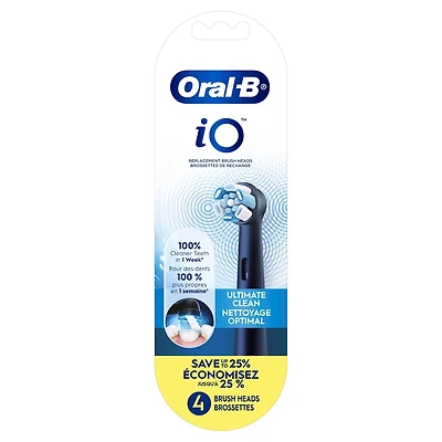 Brossettes de rechange iO Nettoyage optimal, noir, 4unités