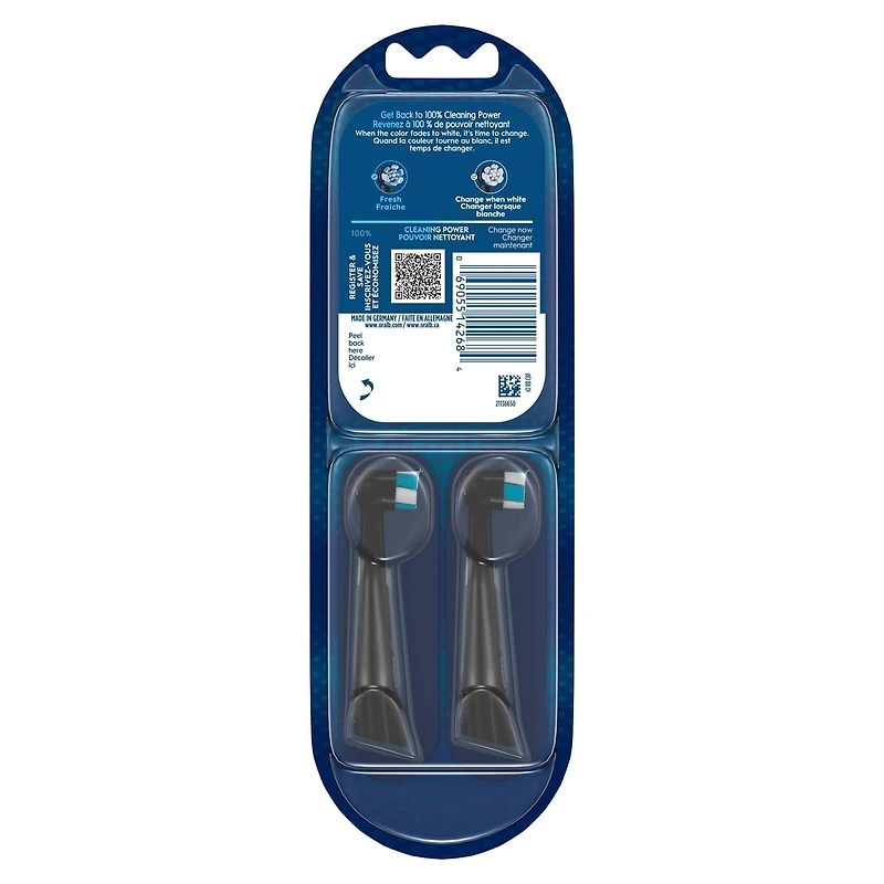 Brossettes de rechange iO Nettoyage optimal, noir, 4unités