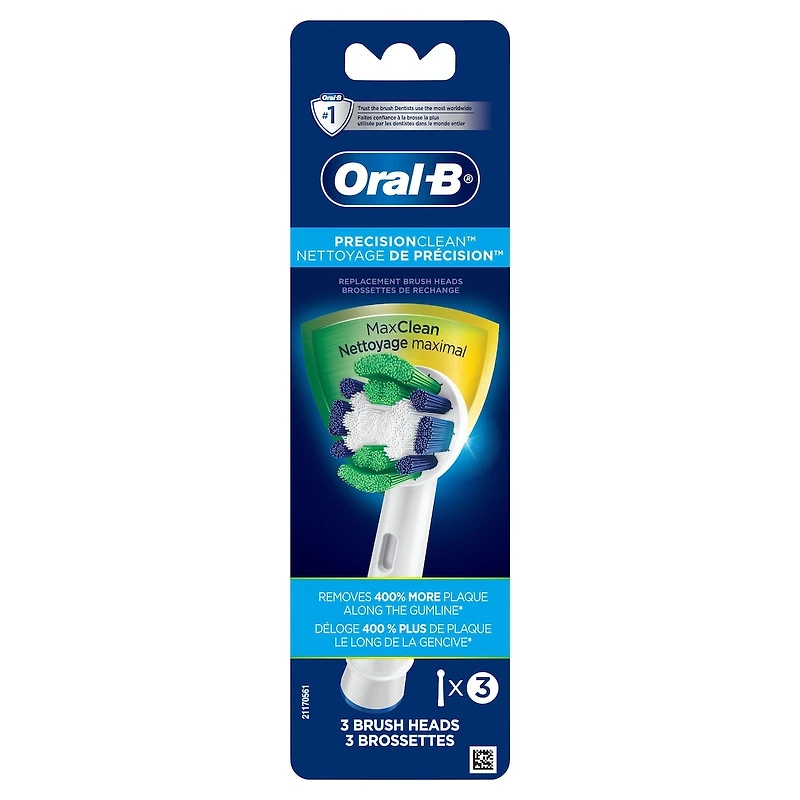Brossettes de rechange Oral-B Precision Clean pour brosse à dents électrique , 3 unités