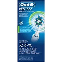 Brosse à dents électrique Oral-B 1000 CrossAction, White alimentée par Braun