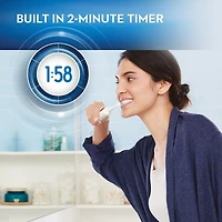 Brosse à dents électrique Oral-B 1000 CrossAction, White alimentée par Braun