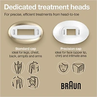 Système d’épilation à domicile Braun IPL Silk·expert Pro 5 PL5157 pour h et f, dernière génération, blanc et or, étui souple, tête haute précision