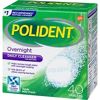 Polident Pour la nuit Nettoyant quotidien pour prothèses dentaires 40