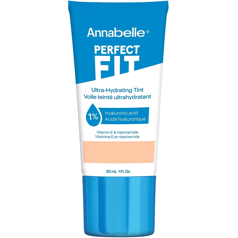 Perfect Fit Ultra-Hydrating Tint with 1% hyaluronic acid, niacinamide, caffeine and vitamin E