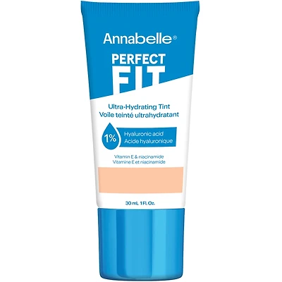 Perfect Fit Ultra-Hydrating Tint with 1% hyaluronic acid, niacinamide, caffeine and vitamin E