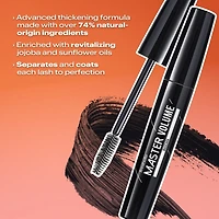 Master Volume Mascara Blackest Black  XXL volume formula with jojoba oil and sunflower seeds