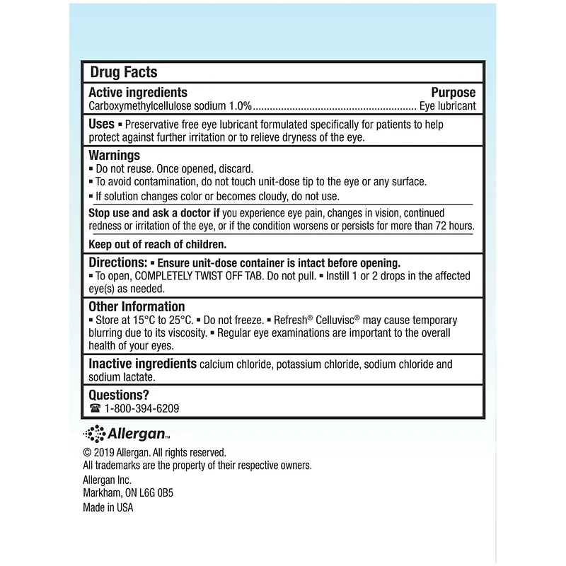 REFRESH CELLUVISC Solution Ophtalmique