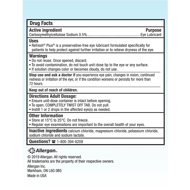 REFRESH PLUS Solution Ophtalmique