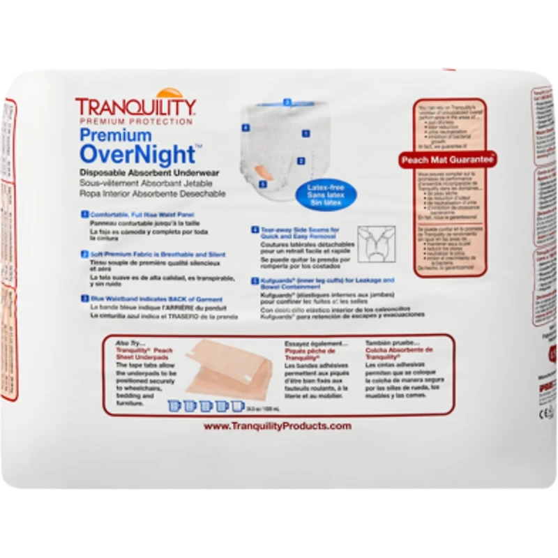Sous-vêtements absorbants jetables Premium OverNight