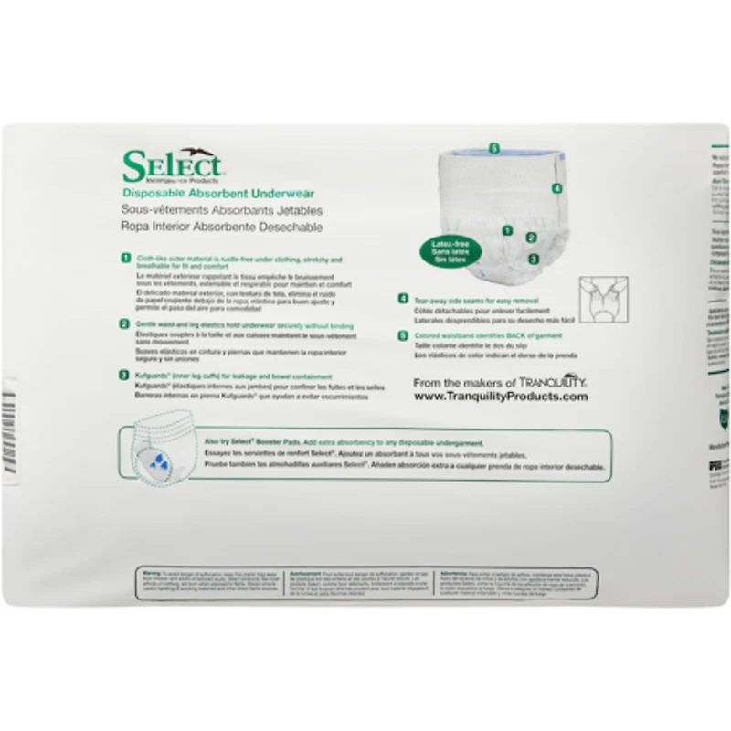 Sous-vêtements absorbants jetables de , Petit