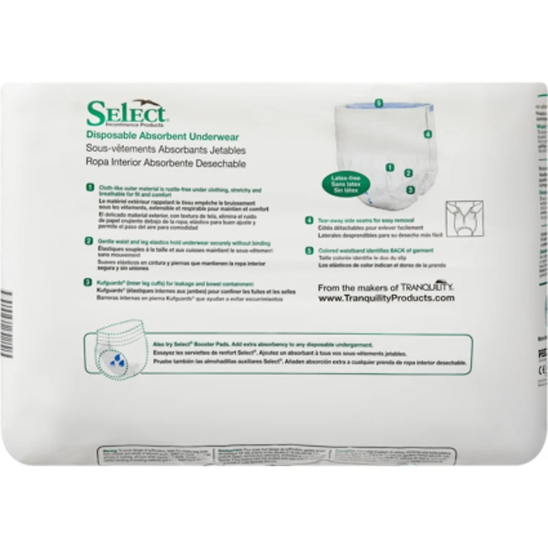 Sous-vêtements absorbants jetables de
