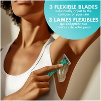 Soleil Simply Sensitive Women's Disposable 3 Blade Razors, Soothing Moisture Strip