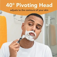 BIC Flex 5 Sensitive Men's Refillable 5-Blade Razors, Comfortable Shave, 1 Handle and 3 Cartridges